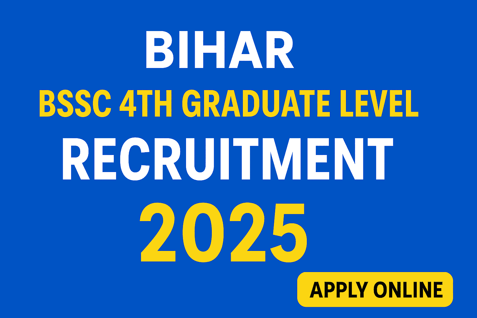 Bihar SSC Graduate Level Vacancy 2025 1481 Posts Notification